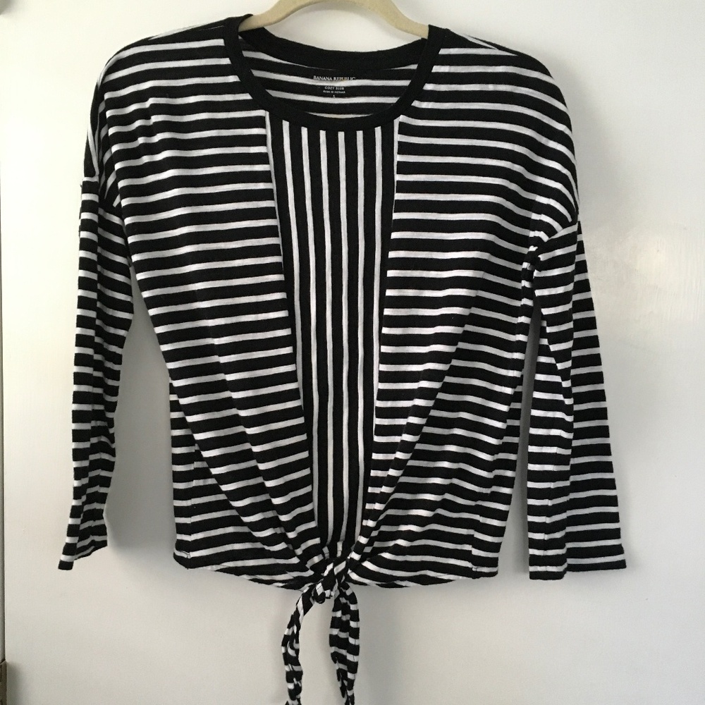 Banana Republic, size small,  black and white top